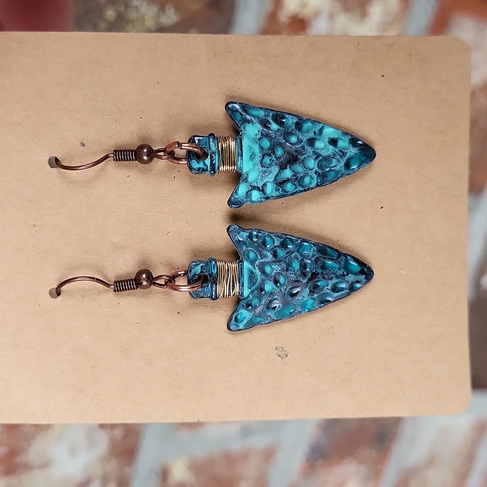 Turquoise Arrowhead Earrings